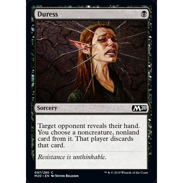 NM Magic Regular 4x Duress MTG Core Set 2019 M19 NM Magic Regular 4x Duress MTG Core Set 2019 M19